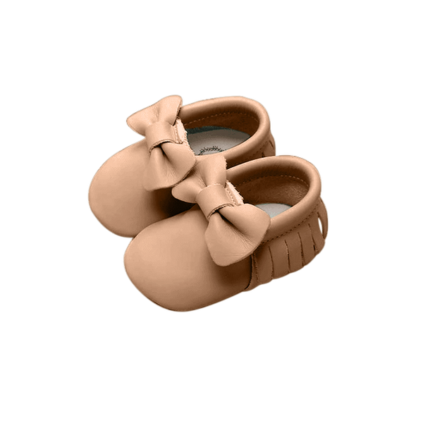 Bow Moccasins - Beige