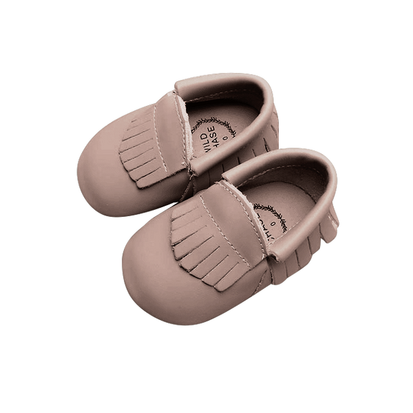 Frill Moccasins -  Rose Blush