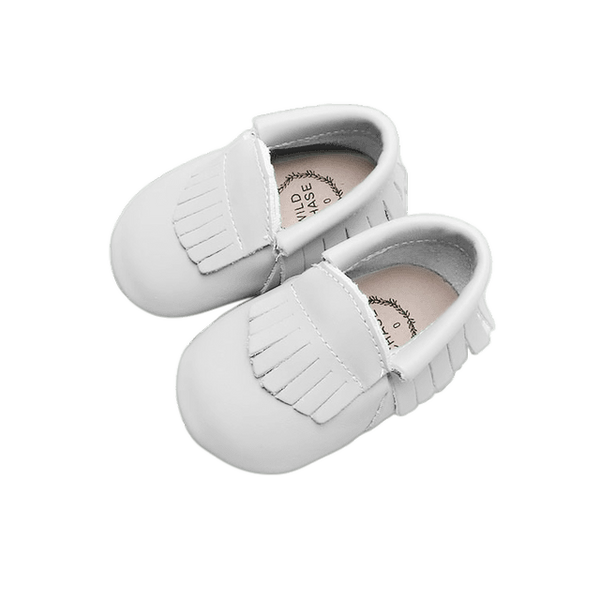 Frill Moccasins - White