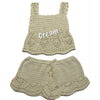 Crochet Girls Top and Shorts set