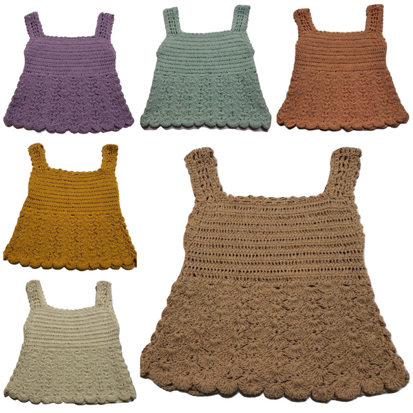 Crochet Girls Top - SEASHELLS