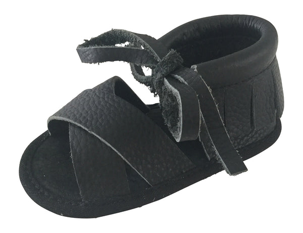 Boho Sandals - 100% Leather - Black