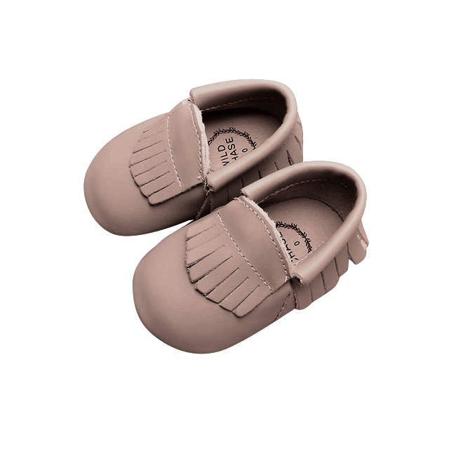 Frill Moccasins -  Rose Blush