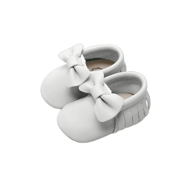 Bow Moccasins - White