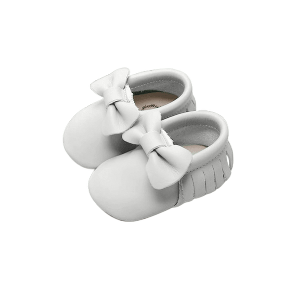 Bow Moccasins - White